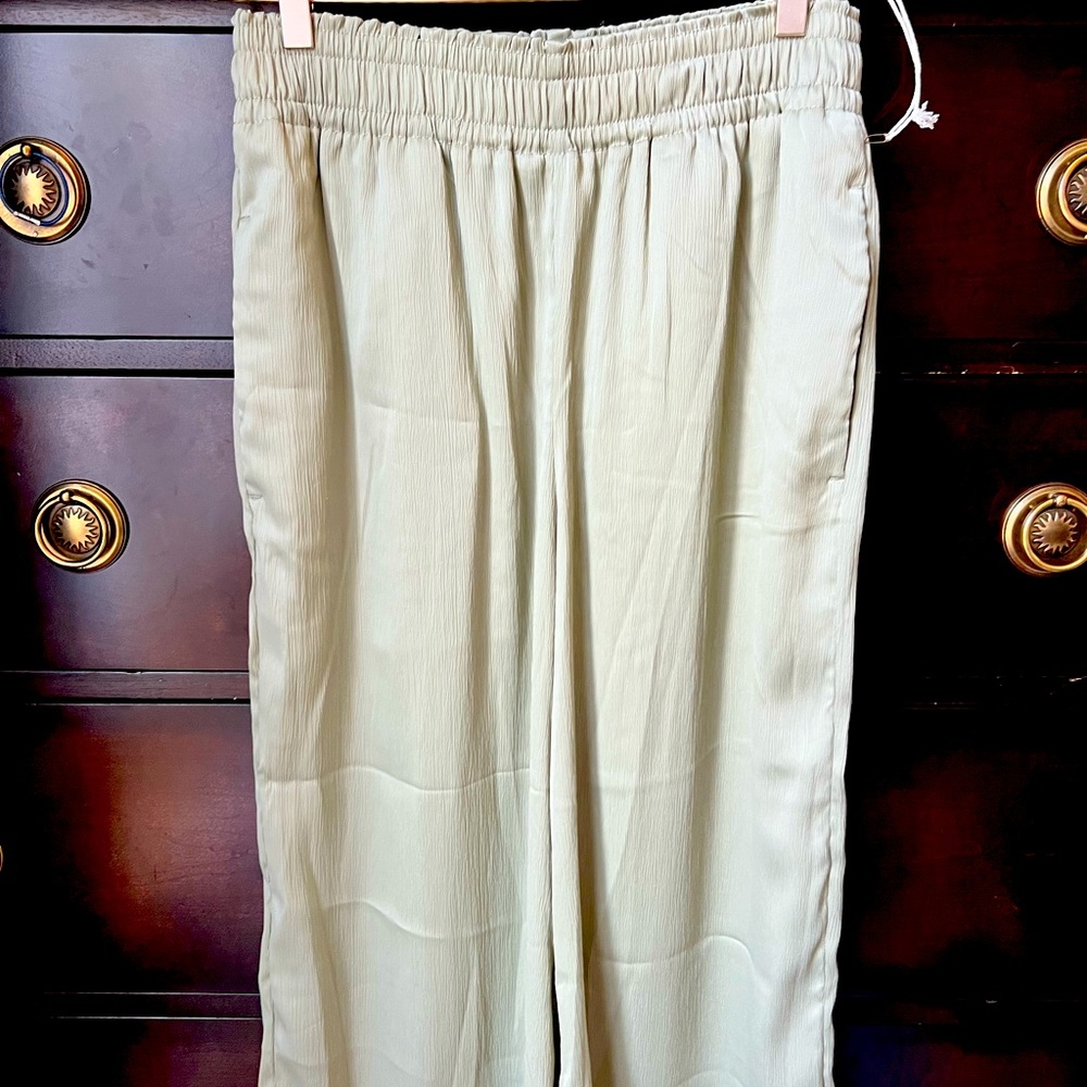 Joie silky wide leg cropped pants